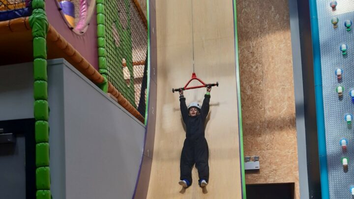 Vertical Drop Slide challenge at Clip 'n Climb in High Rise Lisburn