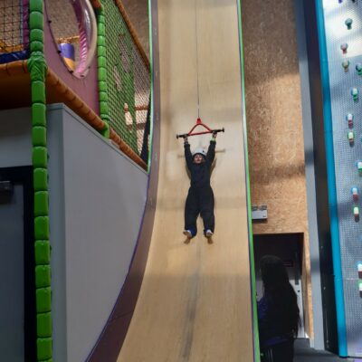 Vertical Drop Slide challenge at Clip 'n Climb in High Rise Lisburn