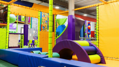 High Rise Lisburn soft play looking out at centre