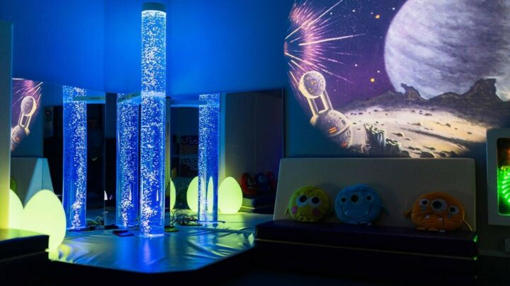 Sensory Room 1 bubble tube lights and space projector at High Rise Lisburn