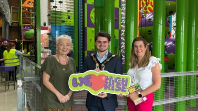 Mayor of Lisburn and Castlereagh Councillor Kurtis Dickson visits High Rise Lisburn